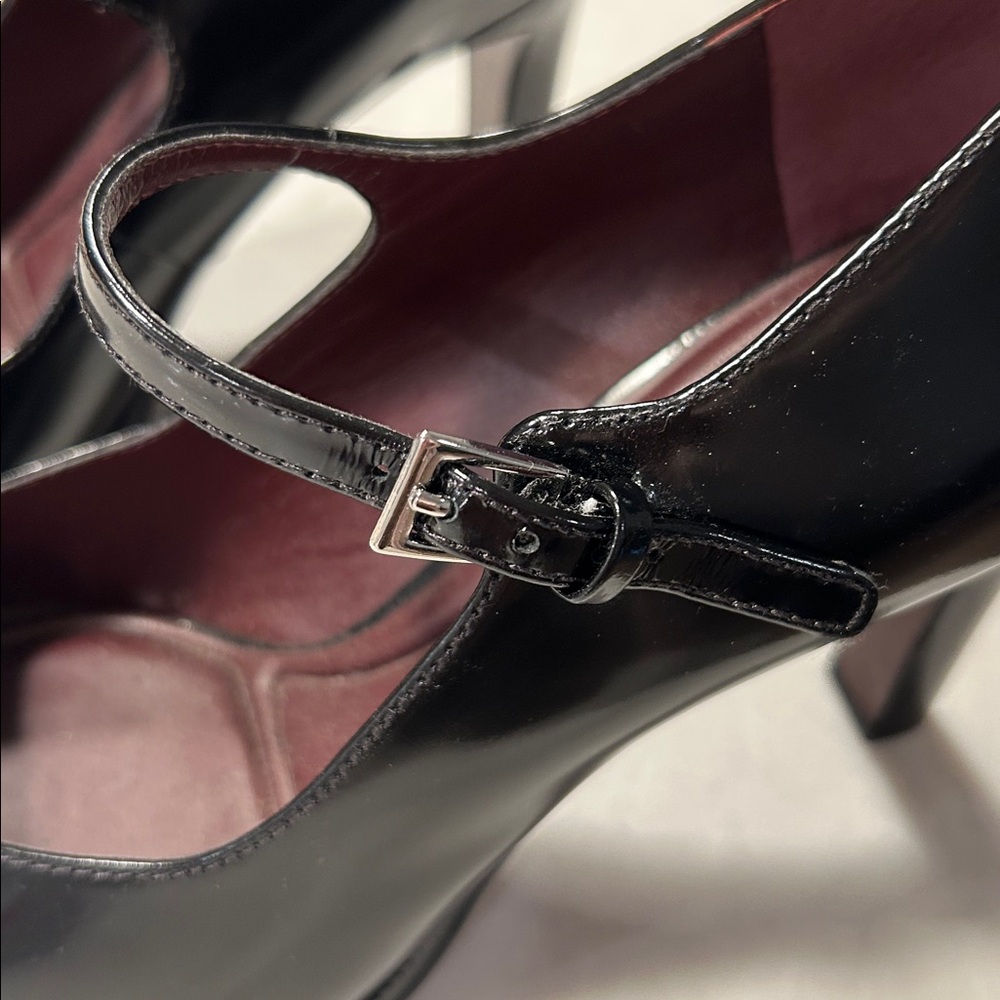 Sarto Black Mary Jane Heels - Picture 5 of 8